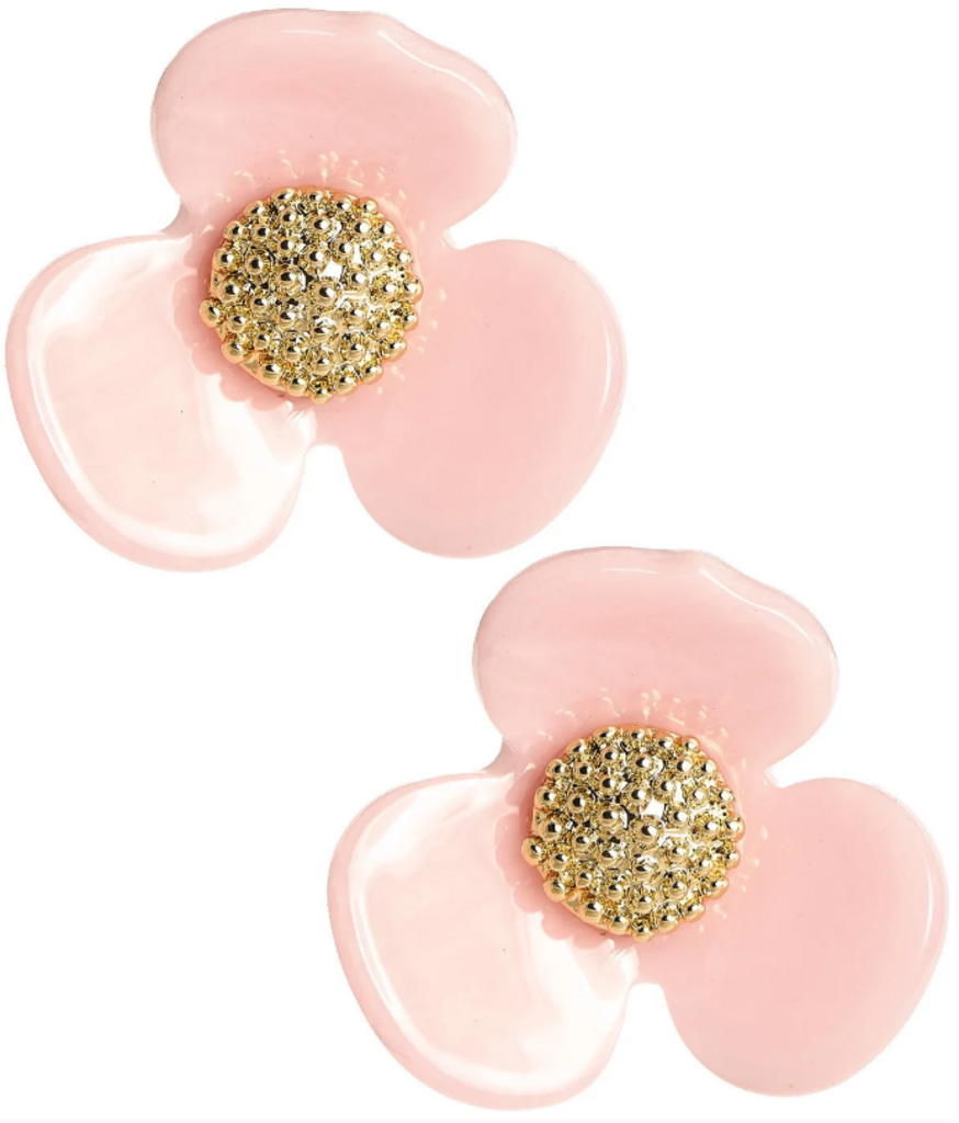 Lisi Lerch NWT-Bell Acrylic Flower Earring - Light Pink