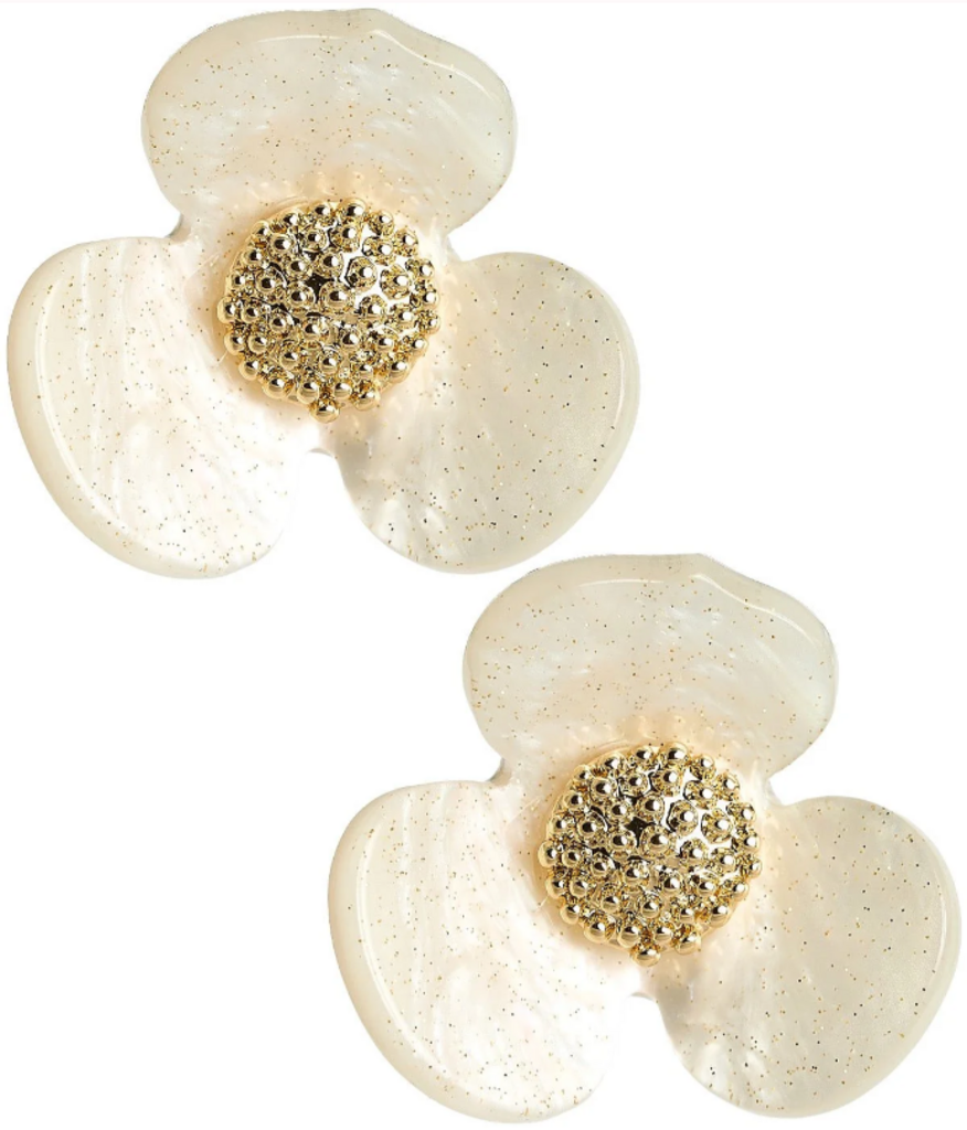 Lisi Lerch NWT-Bell Acrylic Flower Earring - White