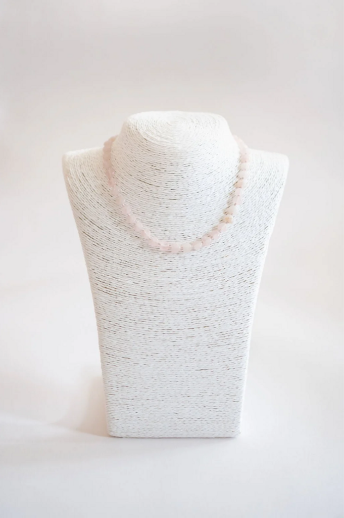 Lisi Lerch NWT-Heart - Quartz Beaded Necklace - Pink / 8mm