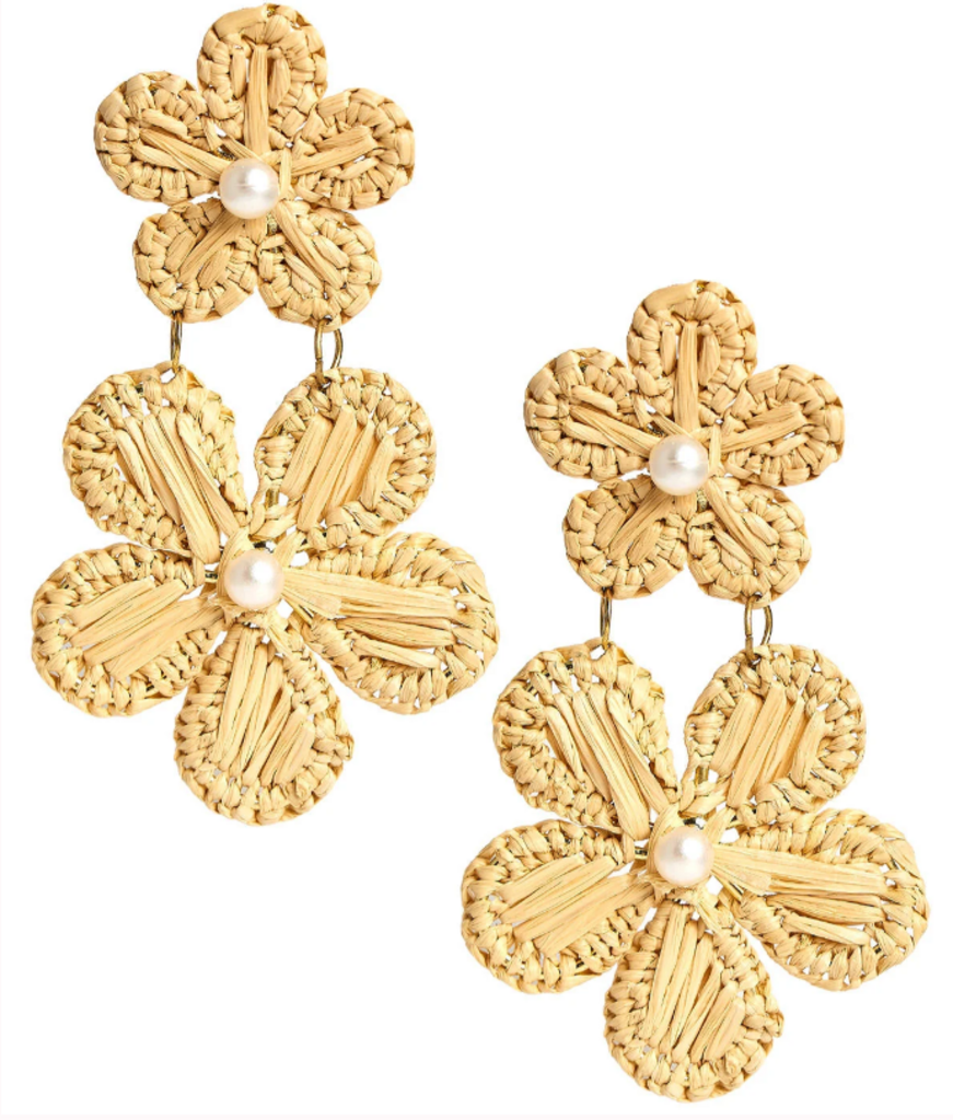 Lisi Lerch NWT-Marigold - Raffia Earring - Natural