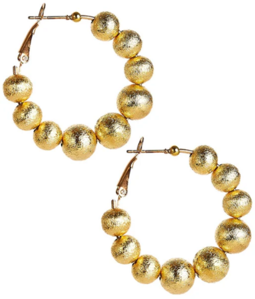 Lisi Lerch NWT-Georgia Hoop - Brushed Gold 10mm