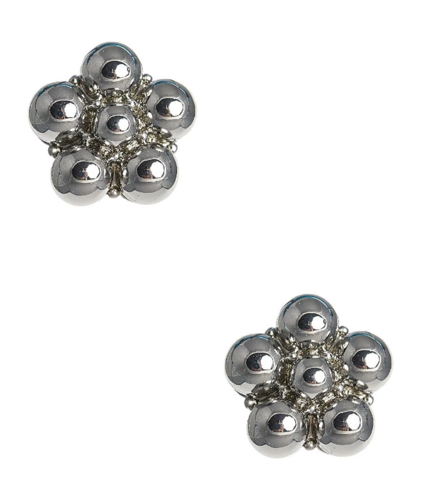 Lisi Lerch NWT -La Fleur - Metal Cluster Studs- Silver
