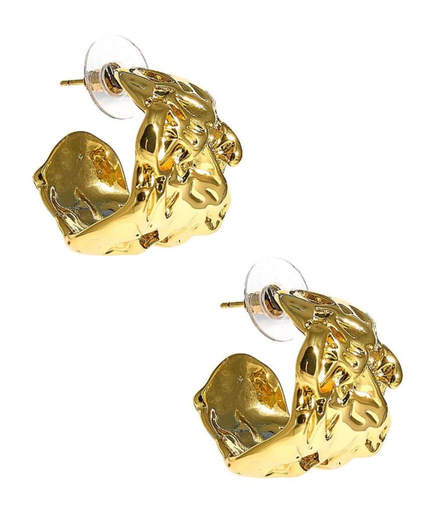 Lisi Lerch NWT-Belinda - Textured 18k Gold Plated Hoop Earrings