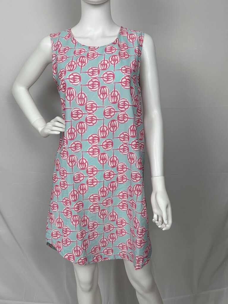 Buckhead Betties -NWT - Aqua/Pink SS Horseshoe Crab Dress