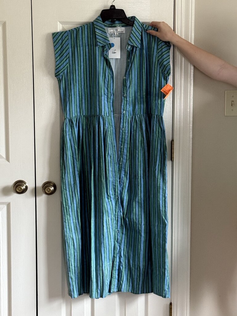 Miss Madigan - NWT - Blue, Green Striped Dress