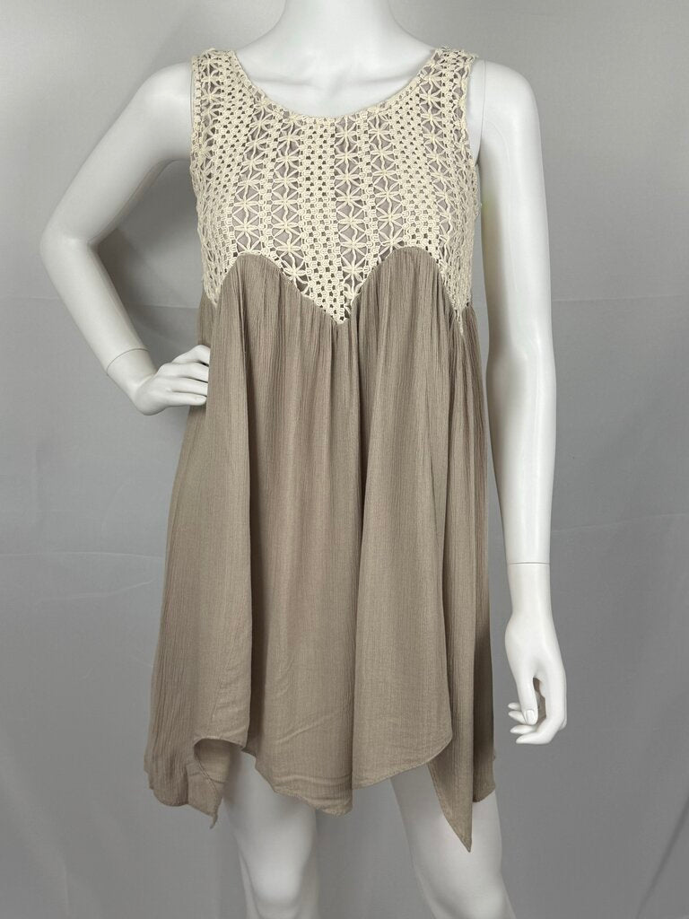 Entro - Taupe - Crocheted Dress