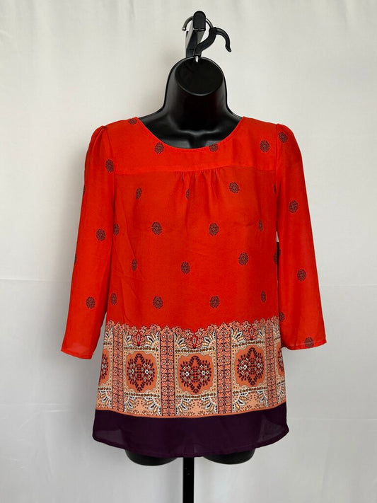 Maeve/Anthro - Red - LS Blouse