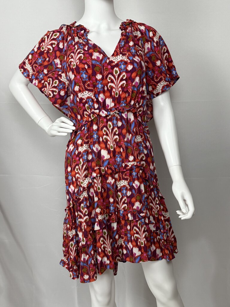 Anthro - Red - SS Robin Tiered Mini Dress