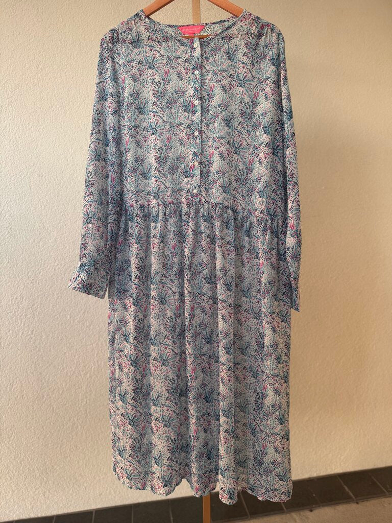 Simply Southern NWT - Sheer LS Shirt Dress in Confetti Print