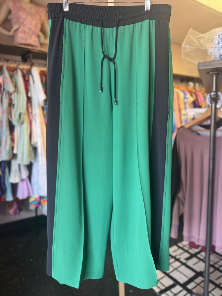 ME+EM - Green/ Navy Wide Leg Pants