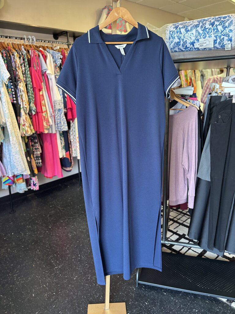 Spanx-AirPique Navy Polo Dress