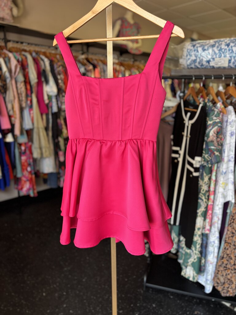 Forever21 - Pink Ruffle Mini Dress with Bow