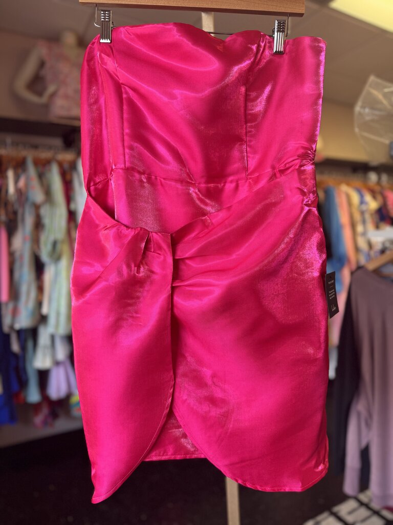 Lulus-NWT-Hot Pink Strapless Mini Dress