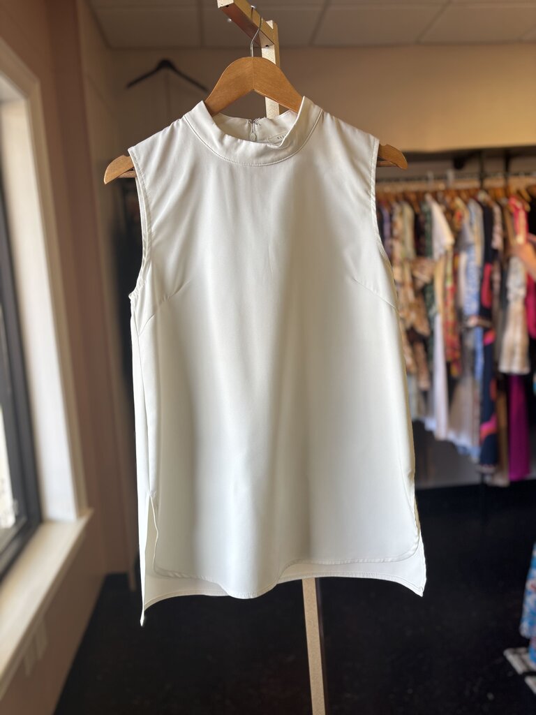 Ellison - Sleeveless White Blouse