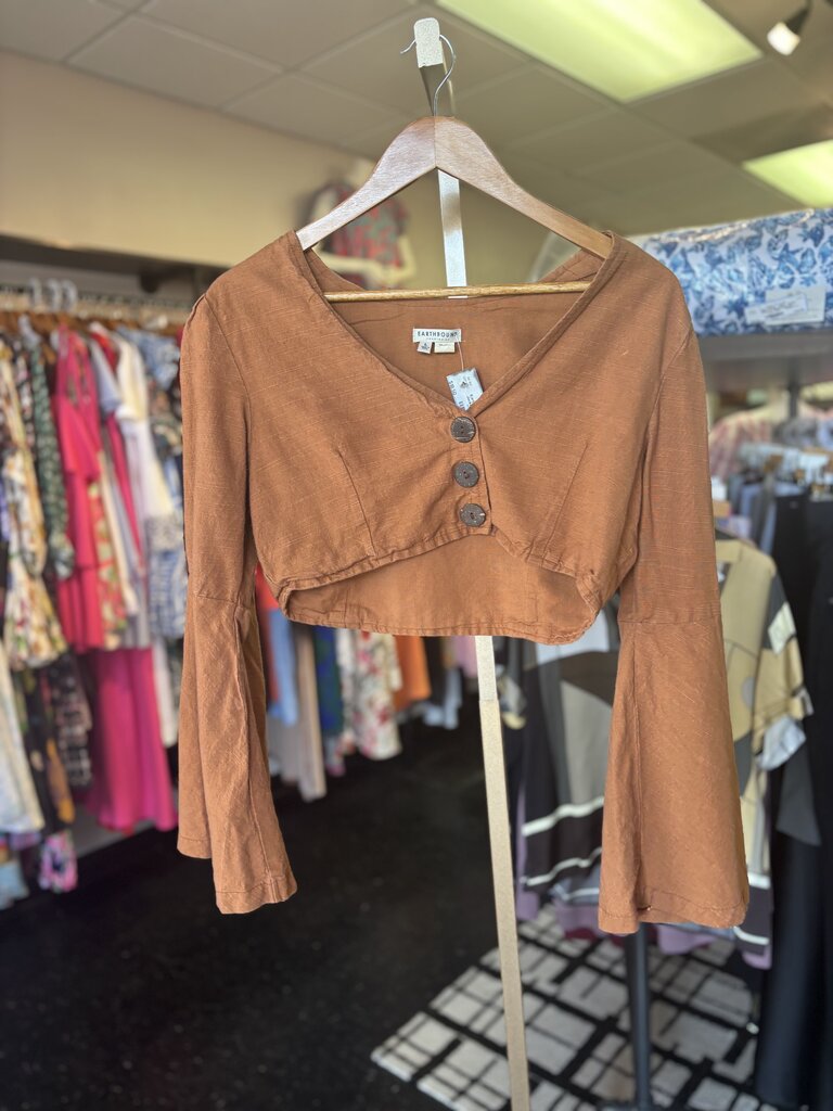 Earthbound Trading - Cropped Jacket w. Bell Sleeves