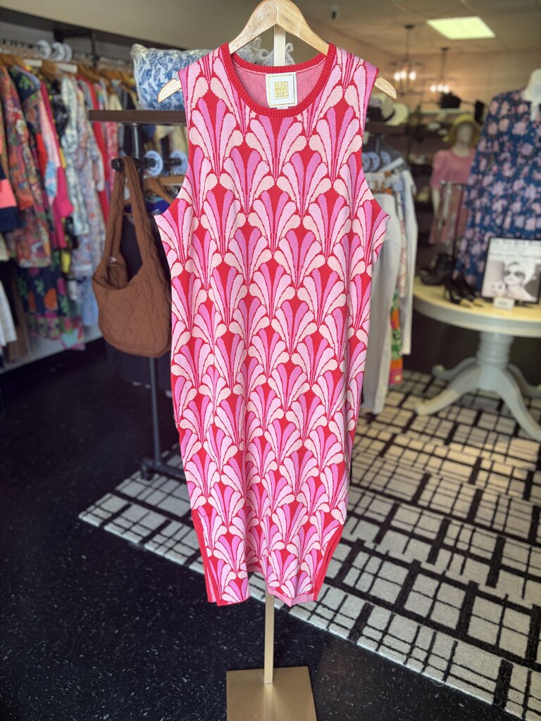 Emily McCarthy-NWT- Simone Sweater Dress in Scallop Print