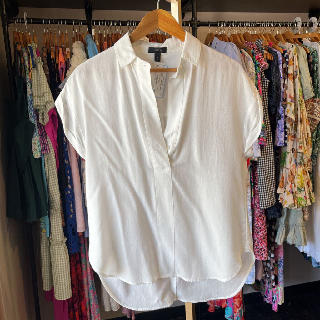 J. Crew - SS Linen Shirt - White