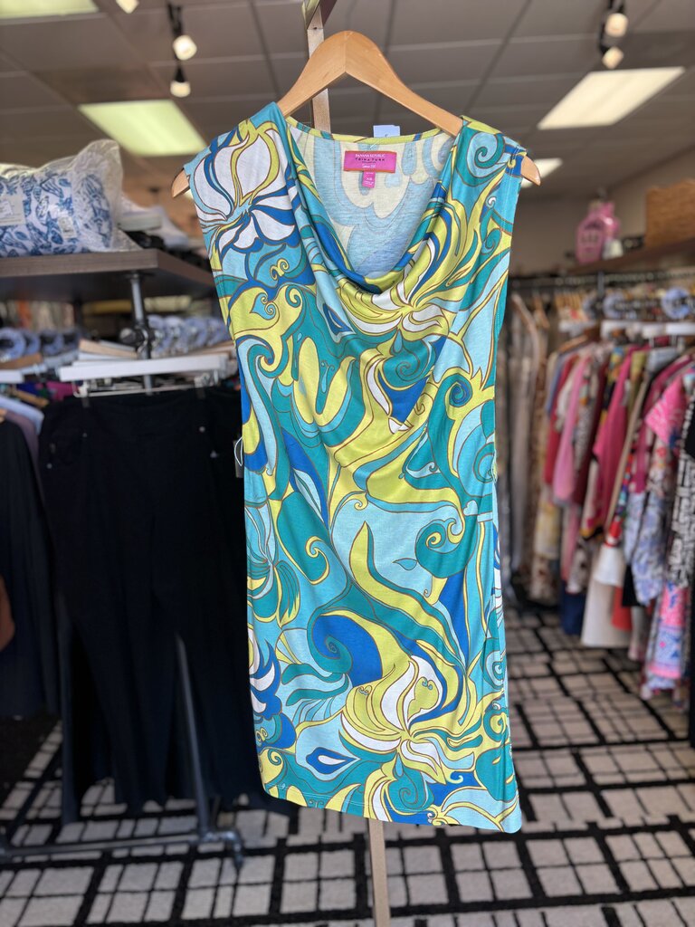 VTG Banana Republic Floral Cowl Neck Dress