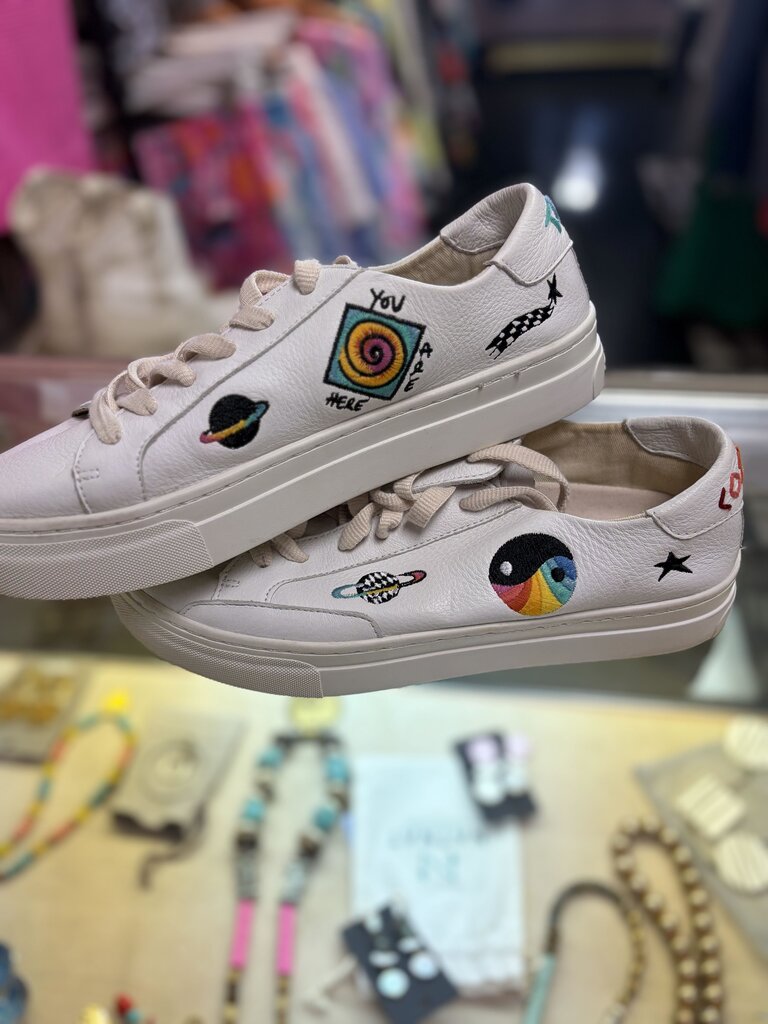 Soludos - Embrodiered Leather Sneakers