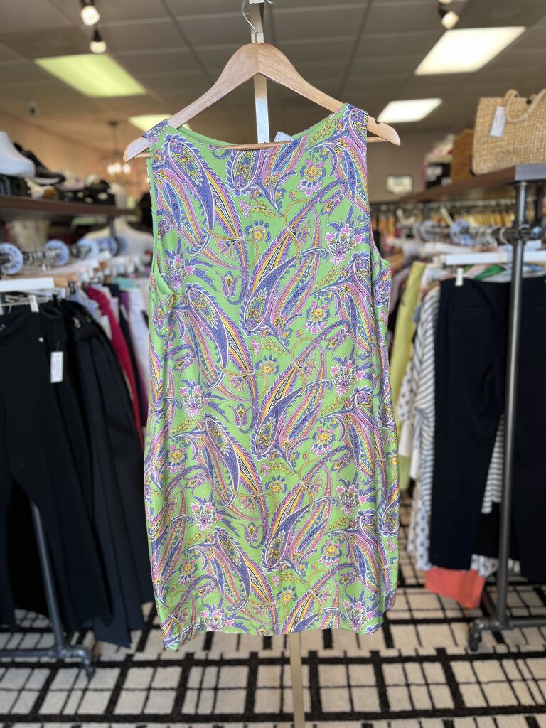 VTG LRL - Sleeveless Silk Dress with Paisley Print