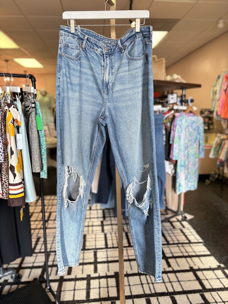 AE- Distressed Mom Jeans