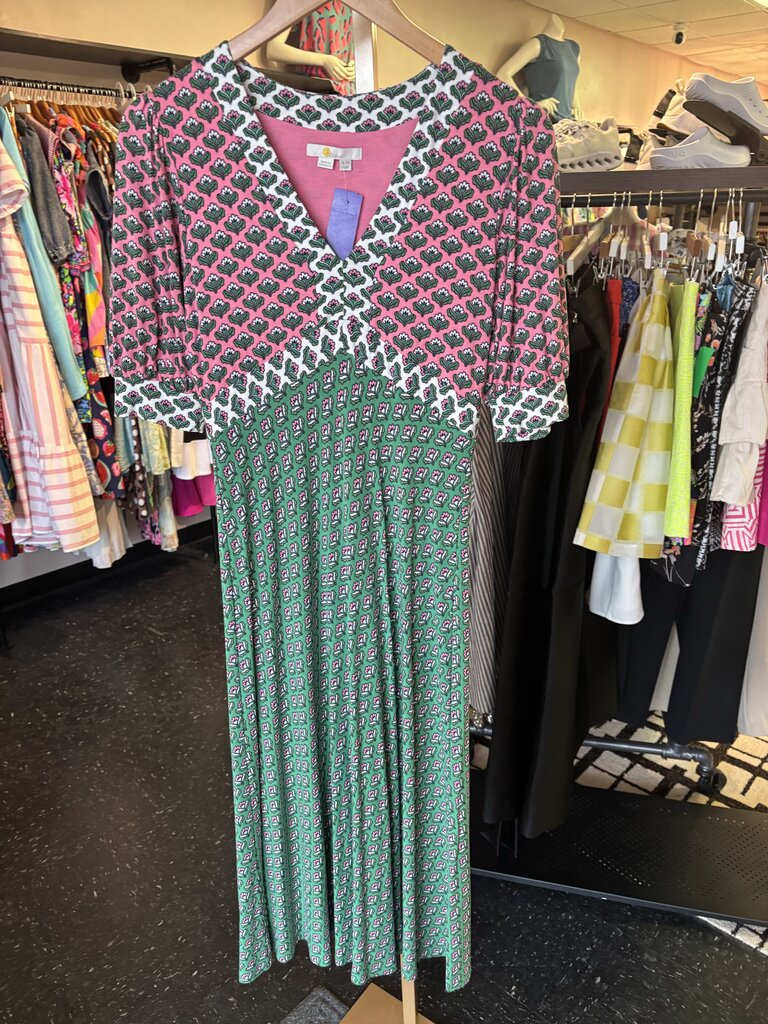 Boden - Eva Jersey Midi Dress w. Floral Pattern