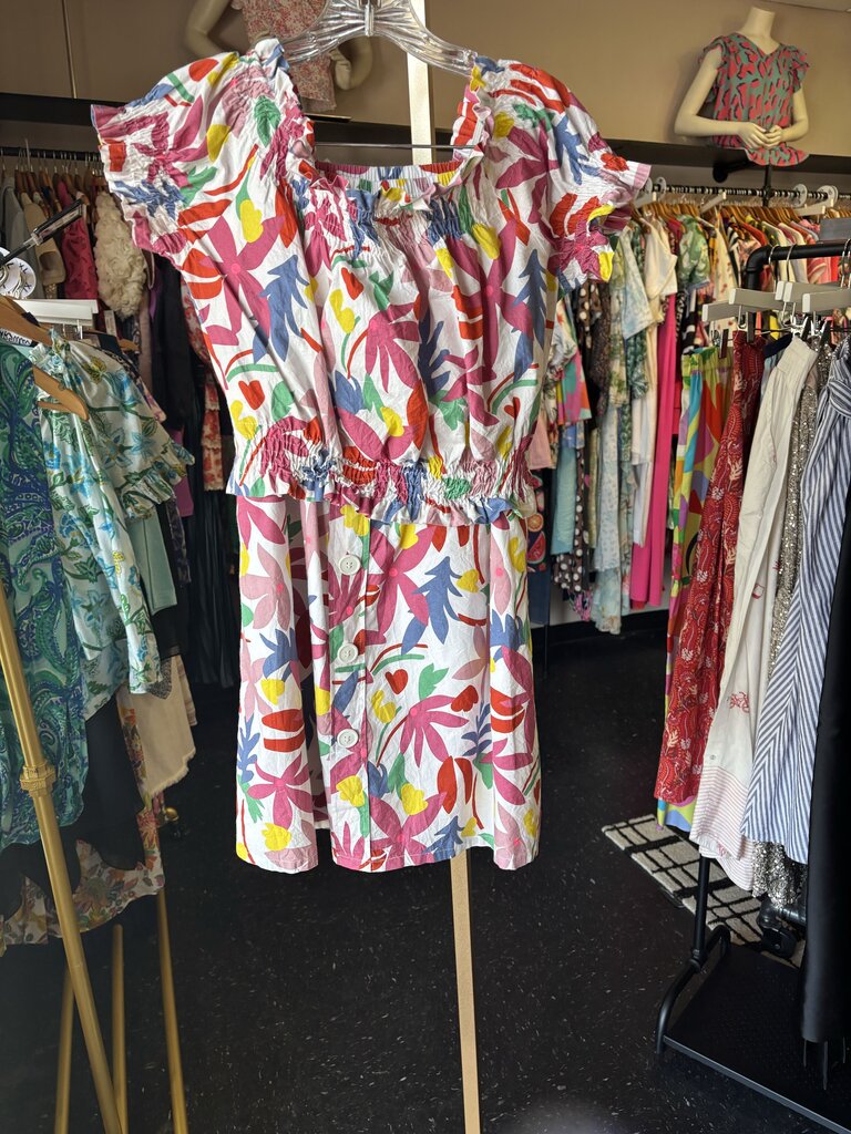 Compania Fantastica- Colorful Floral Top & Skirt Set