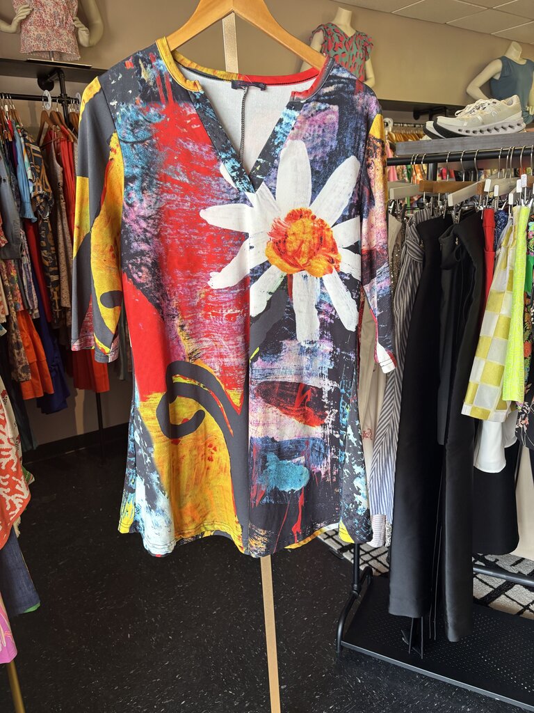 Azalea by Firmiana- Abstract Tunic Top