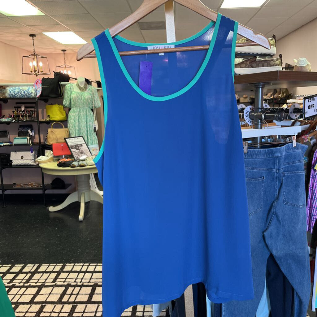 JoyJoy - Blue Tank w. Green Trim