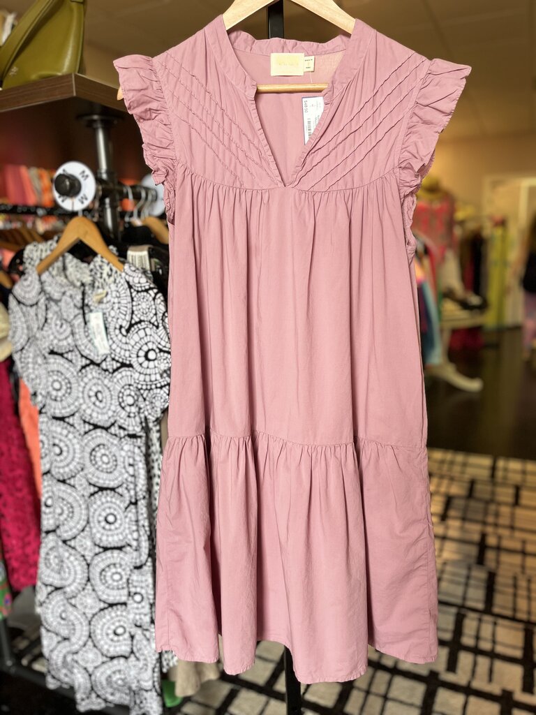 Nation LTD - Ruffle Mini Dress - Mauve