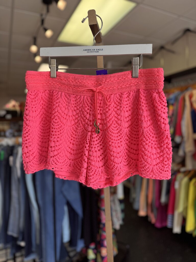 Lilly - Claudette Lace Shorts in Coral Reef