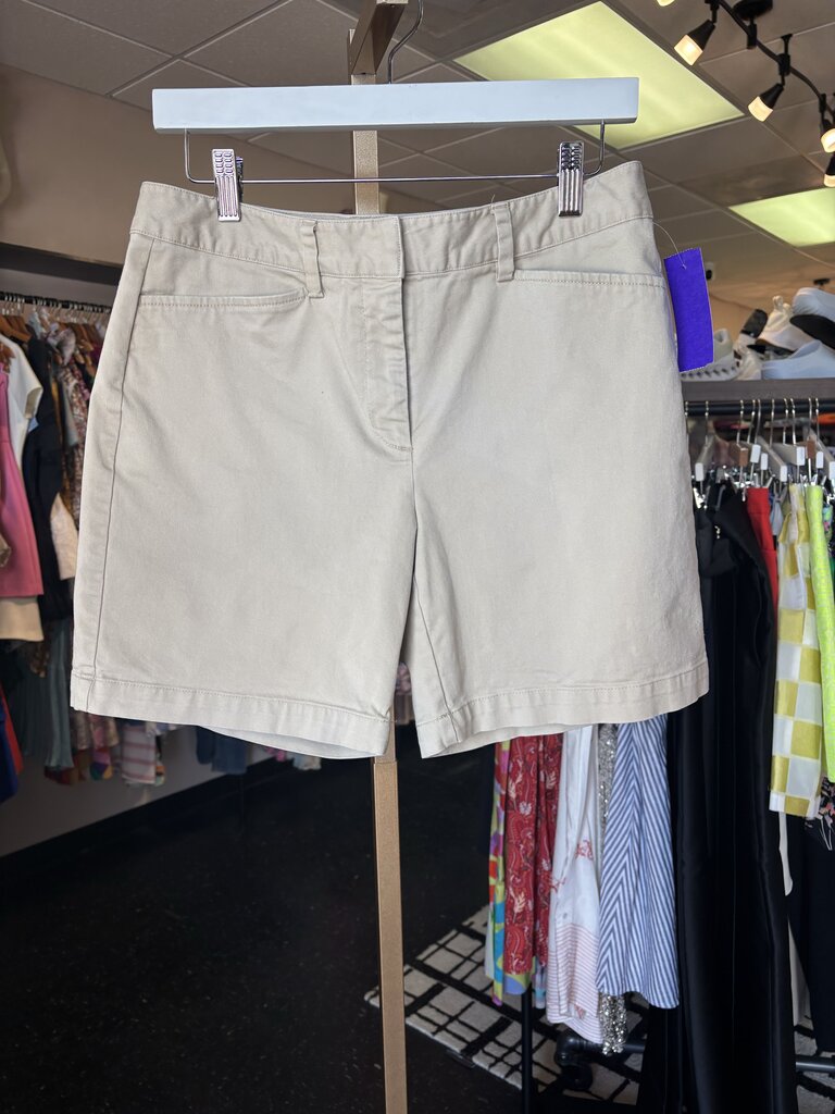 Lands End - Mid Rise Chino Shorts - Khaki