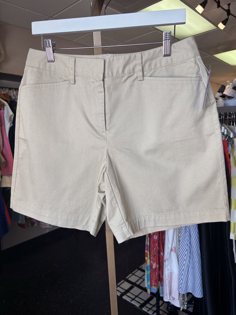 Lands End - Mid Rise Chino Shorts - Khaki