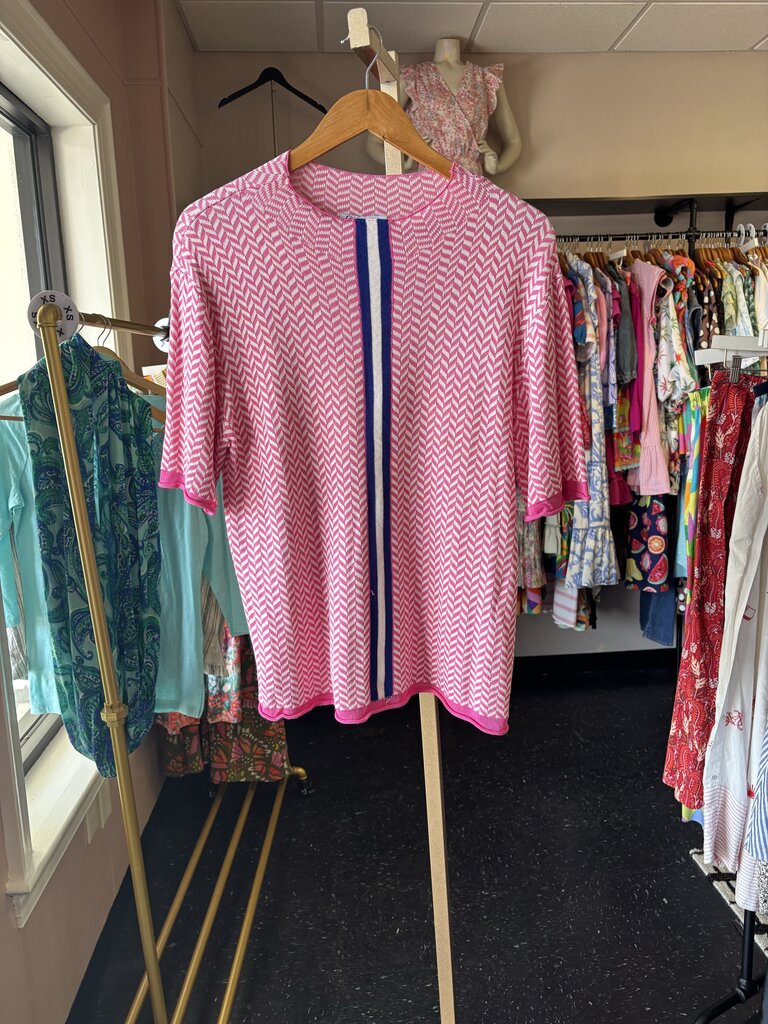 Collection by Cezele-Zig Zag Sweater - Pink