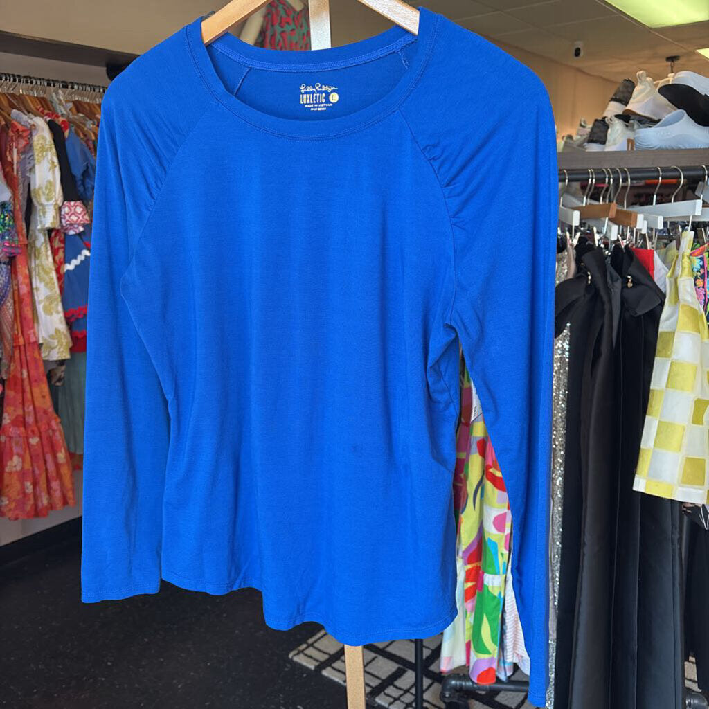 Lilly- Lizbeth Top in Ikat Blue