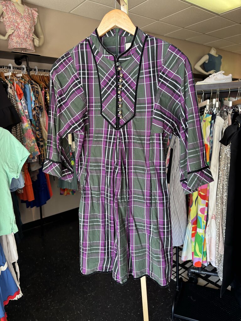 Tuckernuck - Green/Purple Plaid Mini Dress