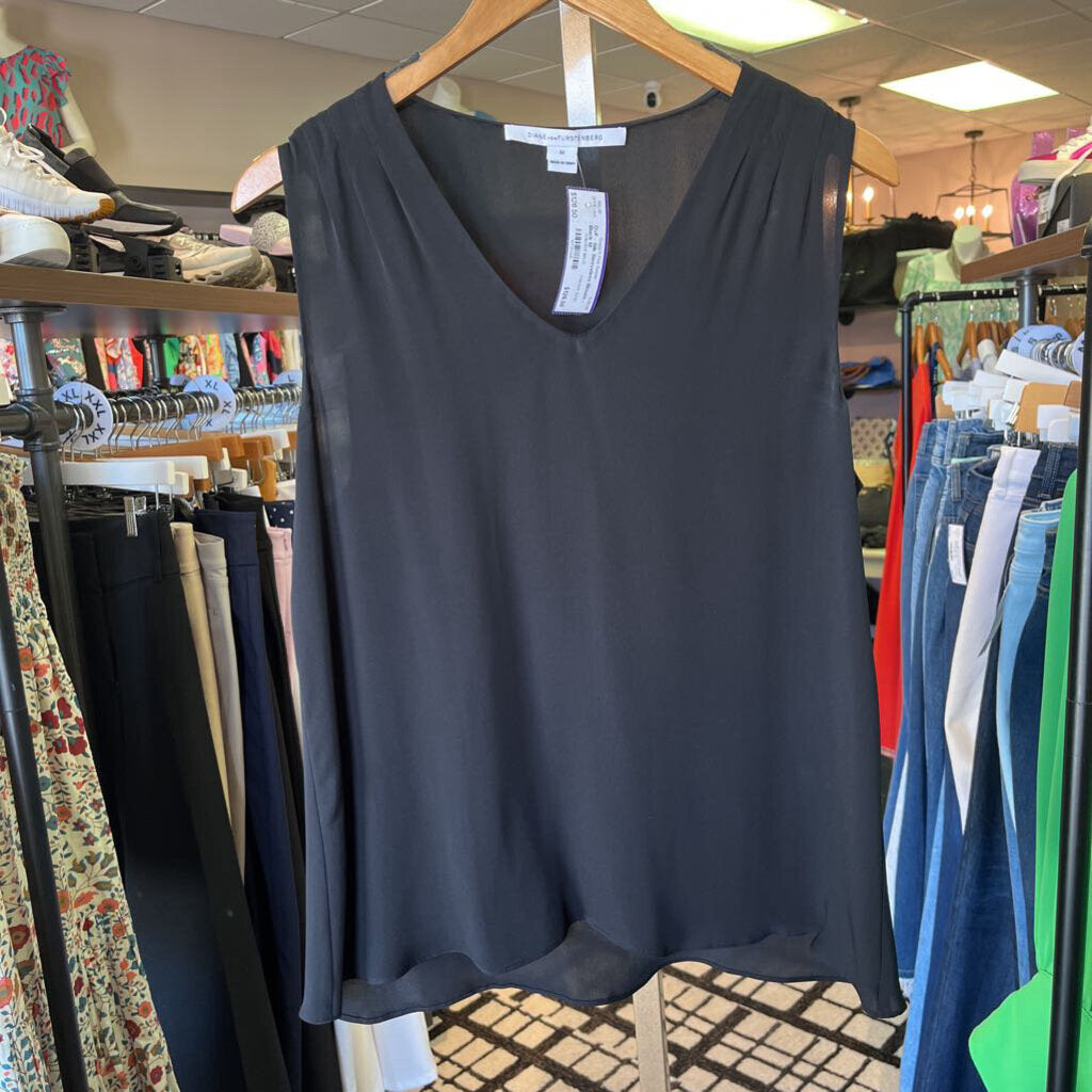 DvF - Silk Sleeveless Blouse - Black
