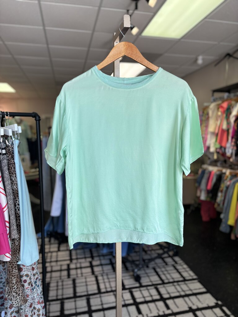 Nation LTD -Sateen Blend Top in Lime