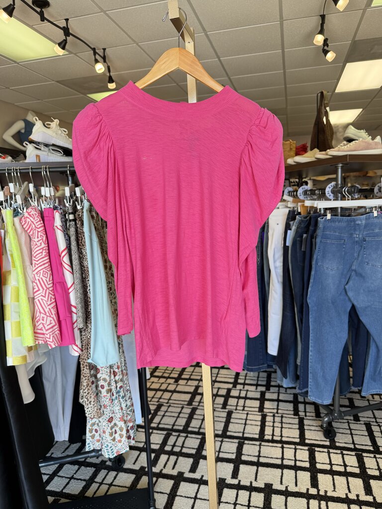 Nation LTD - Puff Sleeve Top in Pink