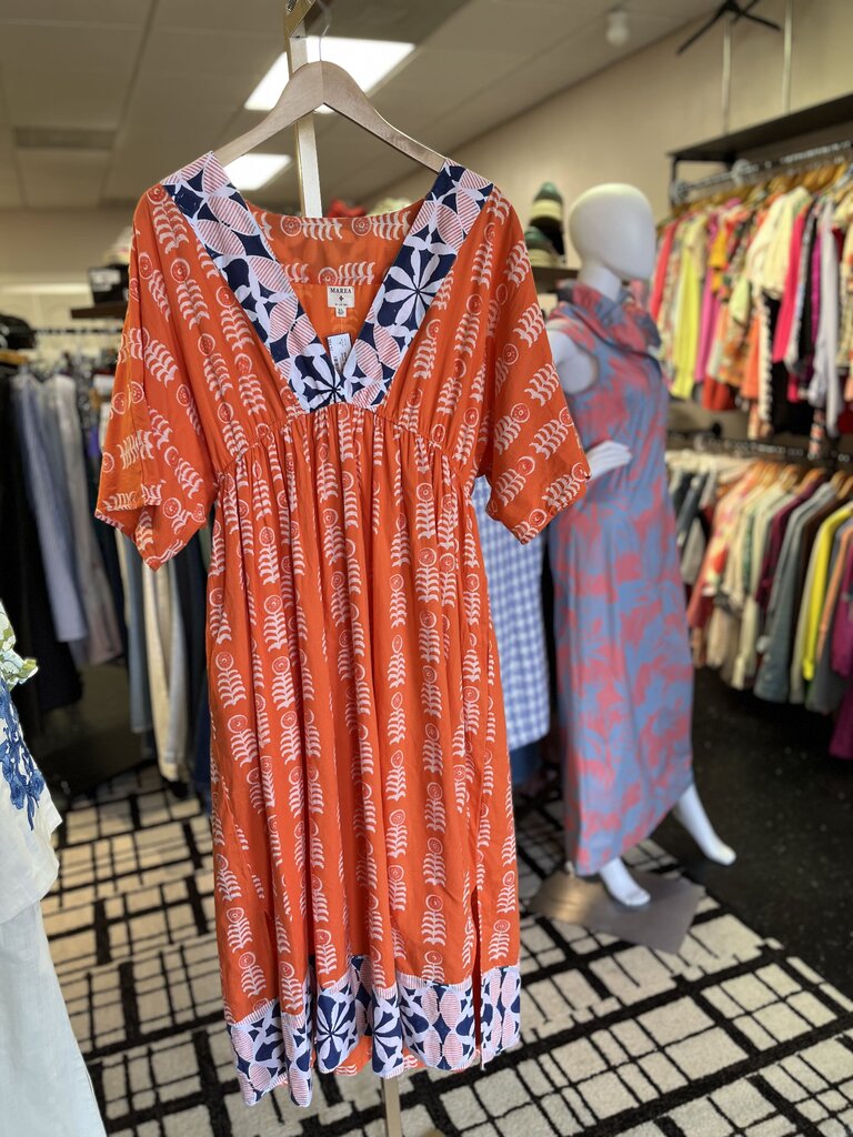 Marea - Printed V-Neck Maxi Dress
