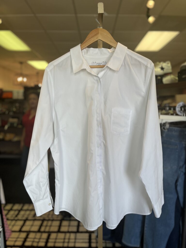 Foxcroft - Button Down Top - White