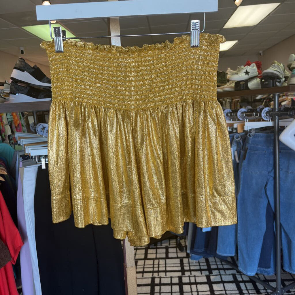 Queen of Sparkles - Gold Swing Shorts