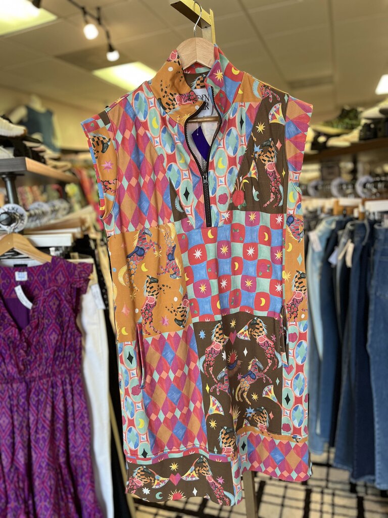 Alden Adair- Leigh Dress in Triple Crown Print