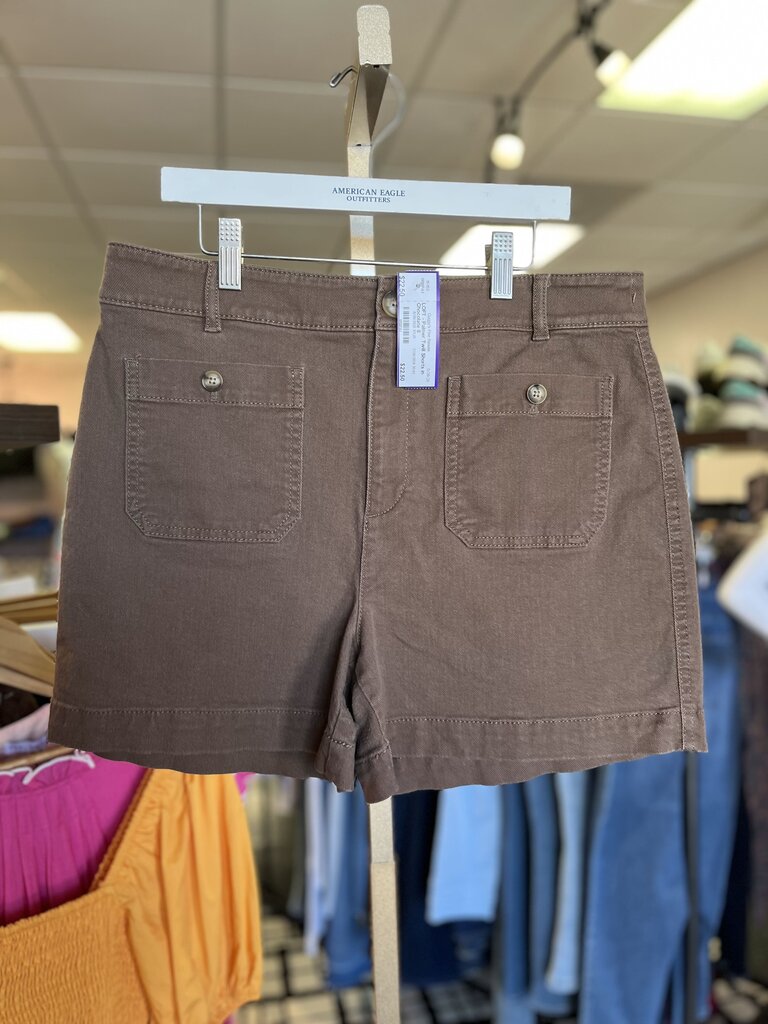 LOFT - Palmer Twill Shorts in Chocolate