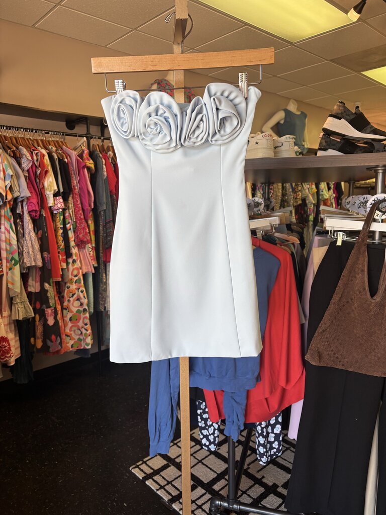 Peppermayo NWT Patsie Strapless Mini Dress - Blue