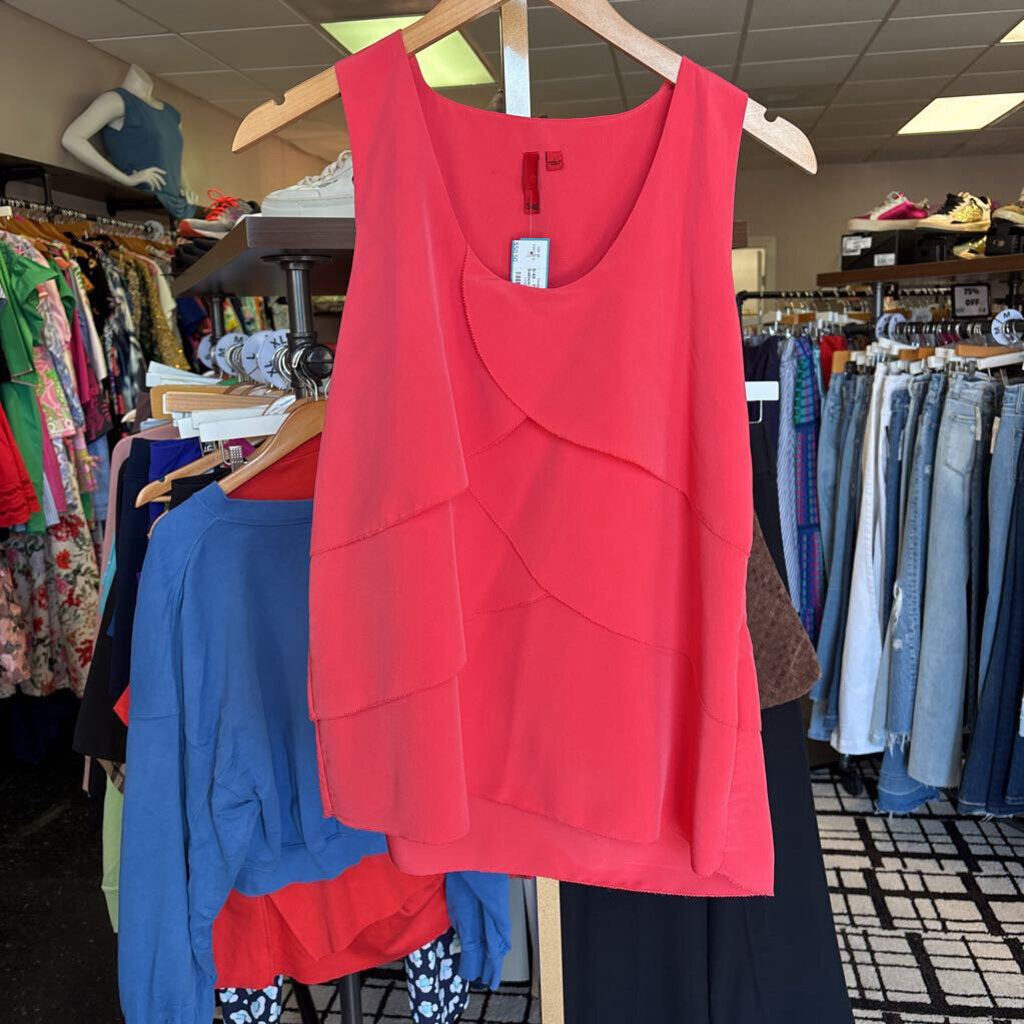 5/48 - Tiered Ruffle Blouse- Salmon