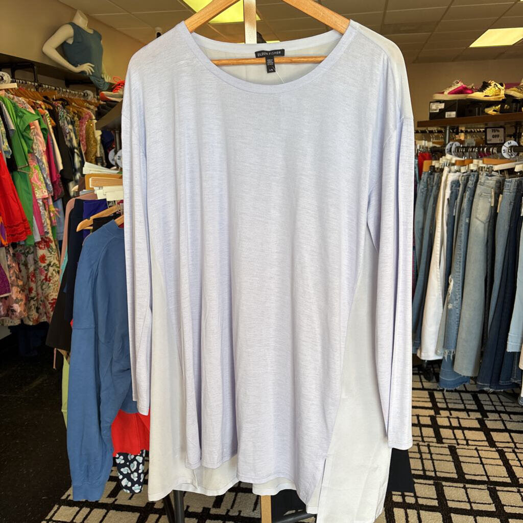 Eileen Fisher - Silk Cotton Tunic LS - Blue