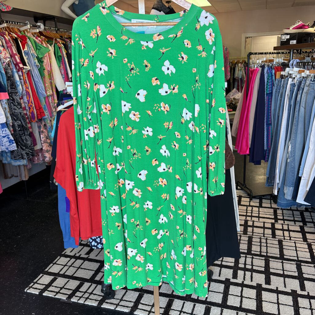 Sonnet James Play Dress - Green Floral Print
