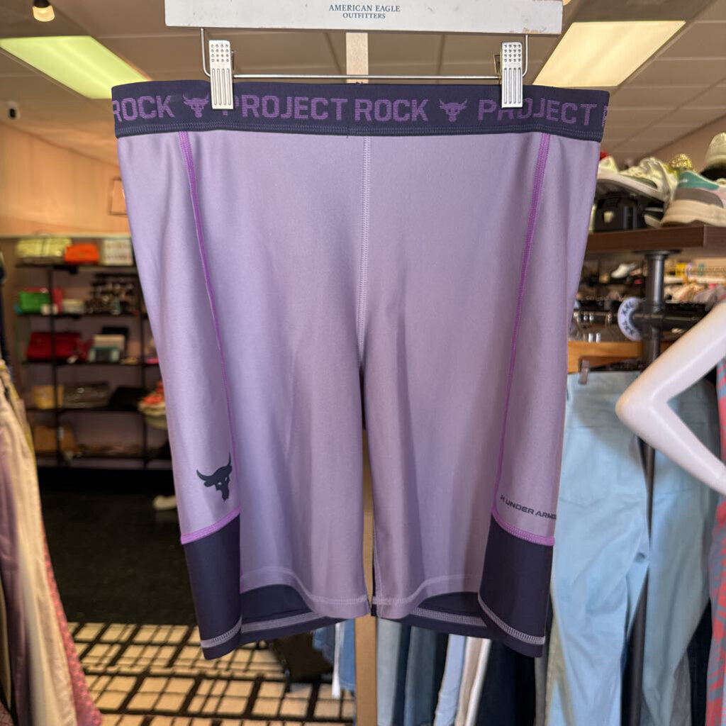 UA Project Rock - Biker Shorts - Purple