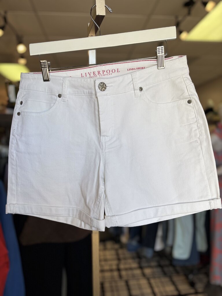 Liverpool - Linda Shorts - White Denim